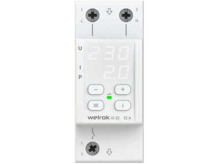 Реле напряжения с контролем тока welrok vi-32