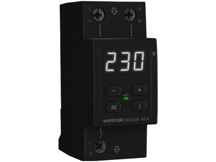 Реле напряжения Welrok D2-63 bk