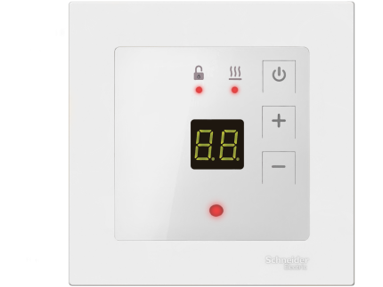 Терморегулятор ТР-09 Атлас Дизайн белый в рамки Schneider Electric