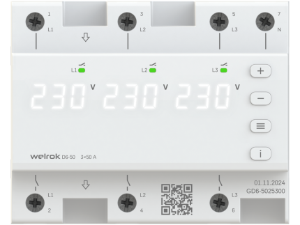 реле напряжения Welrok D6-50